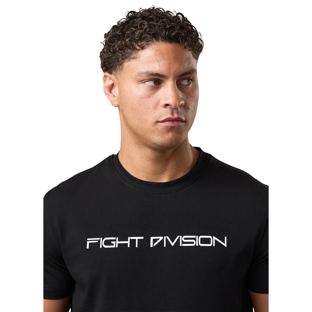 Gym King Fight Division Essential Tee - Black-Fight Equipment UK