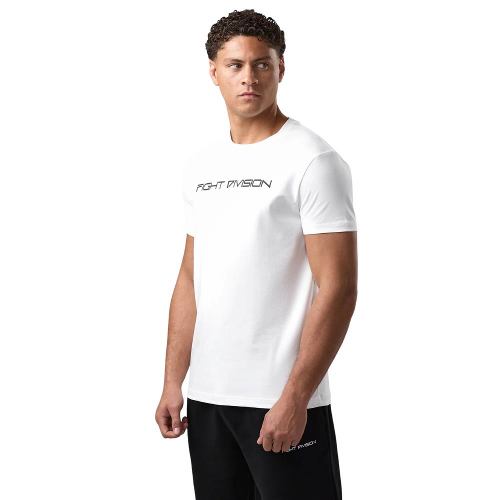Gym King Fight Division Essential Tee - White-Fight Equipment UK