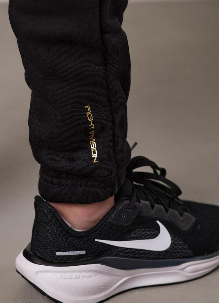 Gym King Fight Division Kids Jogger - Black-Gym King
