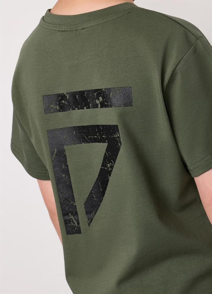 Gym King Fight Division Kids Tee - Deep Olive-Gym King