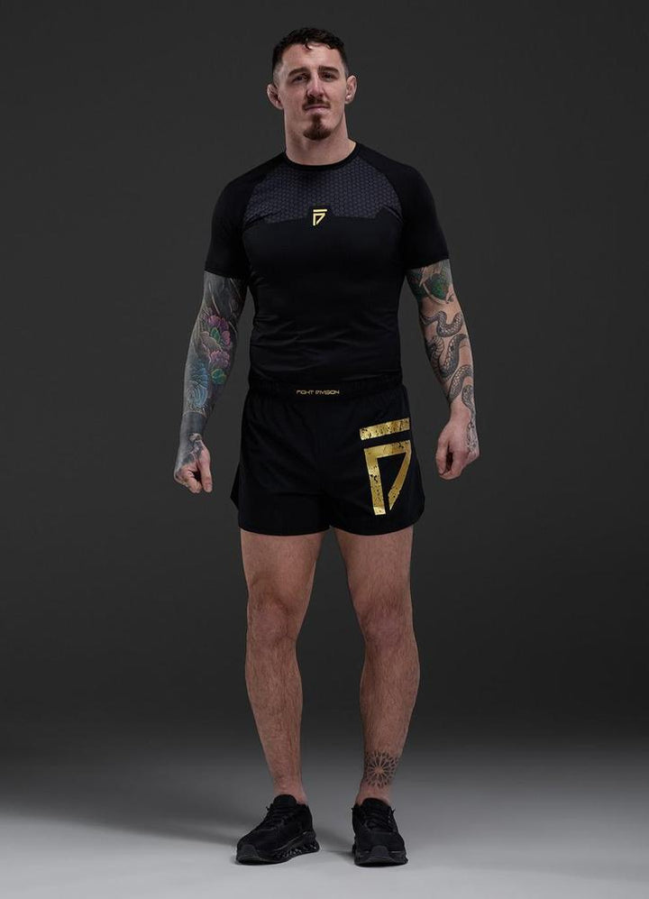 Gym King Fight Division Combat 5" Shorts - Black-Gym King