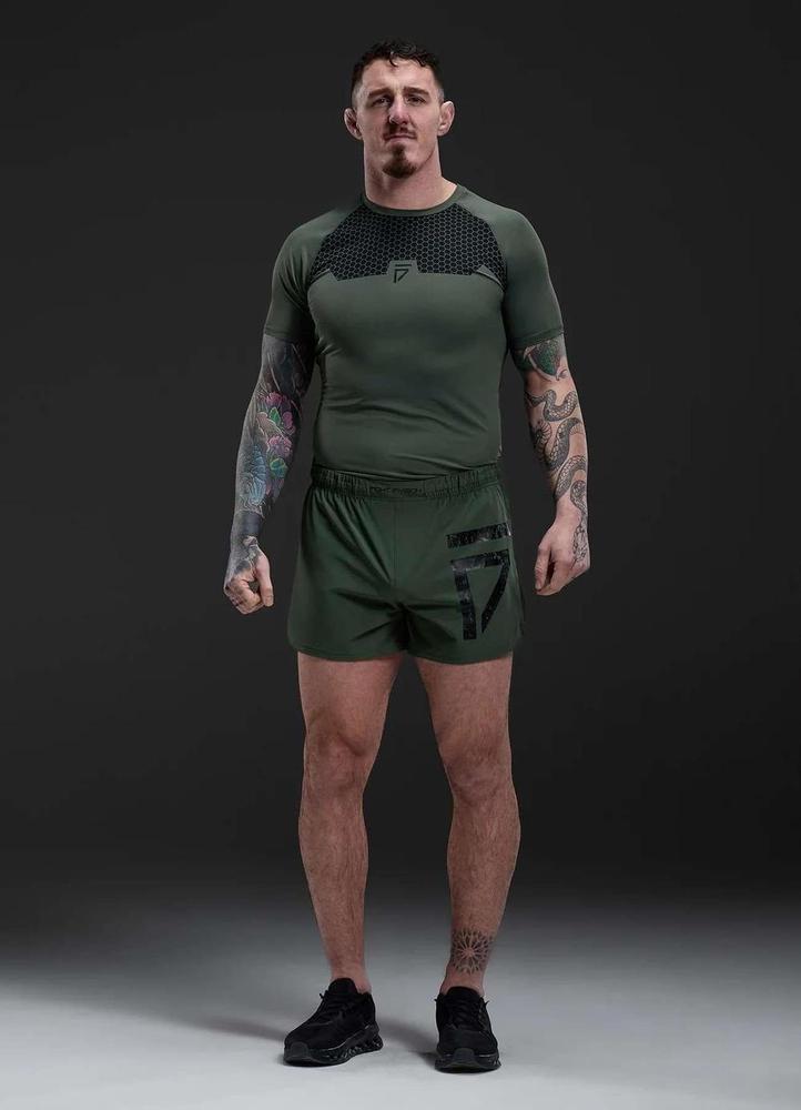 Gym King Fight Division Combat 5" Shorts - Deep Olive-Gym King