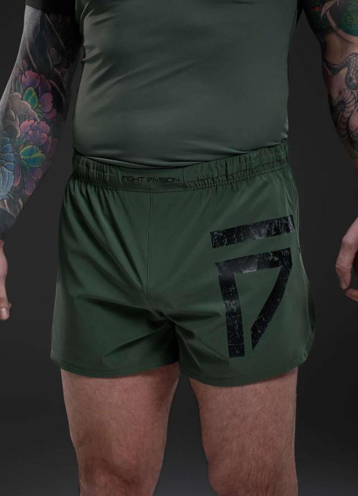 Gym King Fight Division Combat 5" Shorts - Deep Olive-Gym King