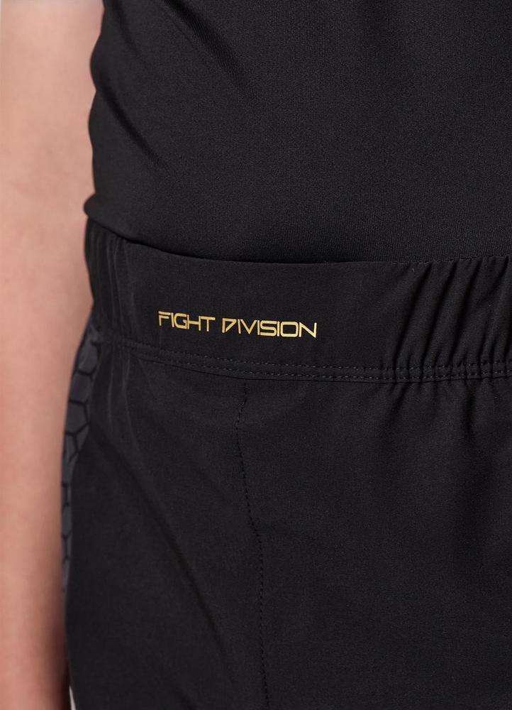 Gym King Fight Division Combat Kids Shorts - Black-Gym King