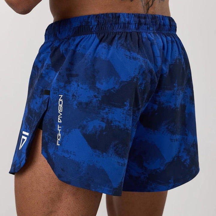 Gym King Fight Division Combat 5" Short - Blue Abstract Print-Gym King