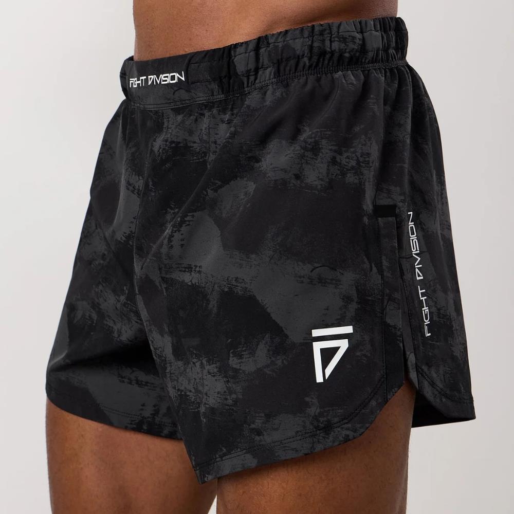 Gym King Fight Division Combat 5" Short - Graphite Abstract Print-Gym King