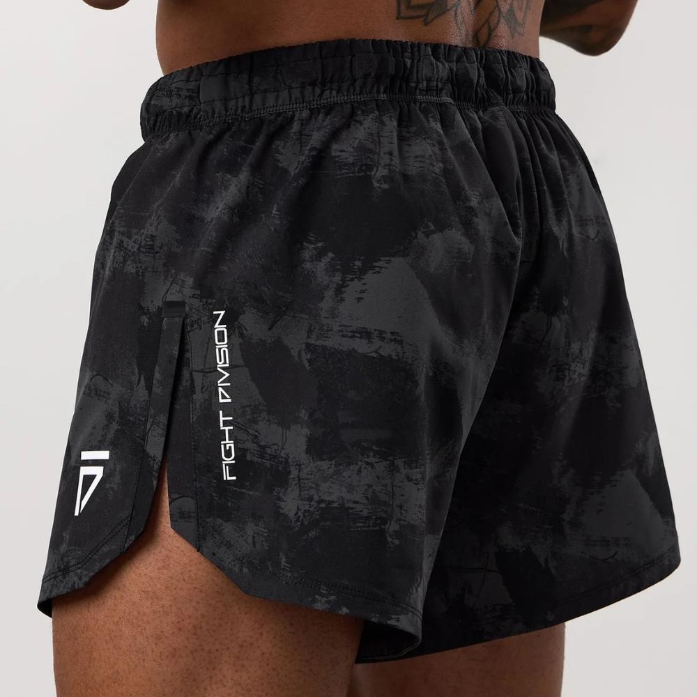 Gym King Fight Division Combat 5" Short - Graphite Abstract Print-Gym King