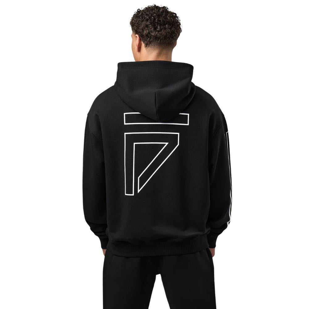 Gym King Fight Division Outline Hoodie - Black-Fight Equipment UK