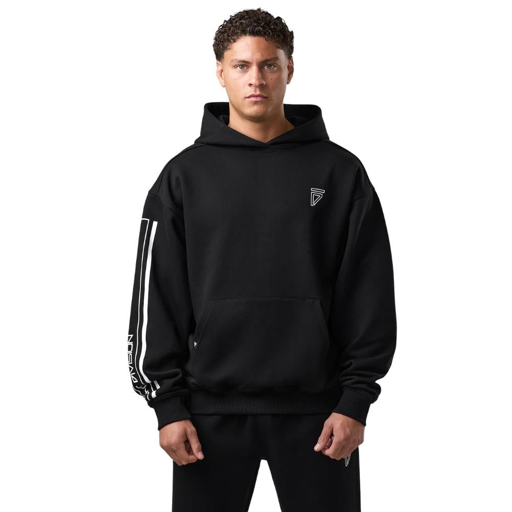 Gym King Fight Division Outline Hoodie - Black-Fight Equipment UK