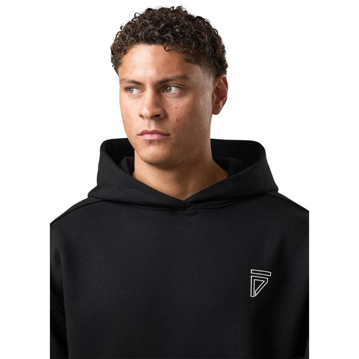 Gym King Fight Division Outline Hoodie - Black-Fight Equipment UK