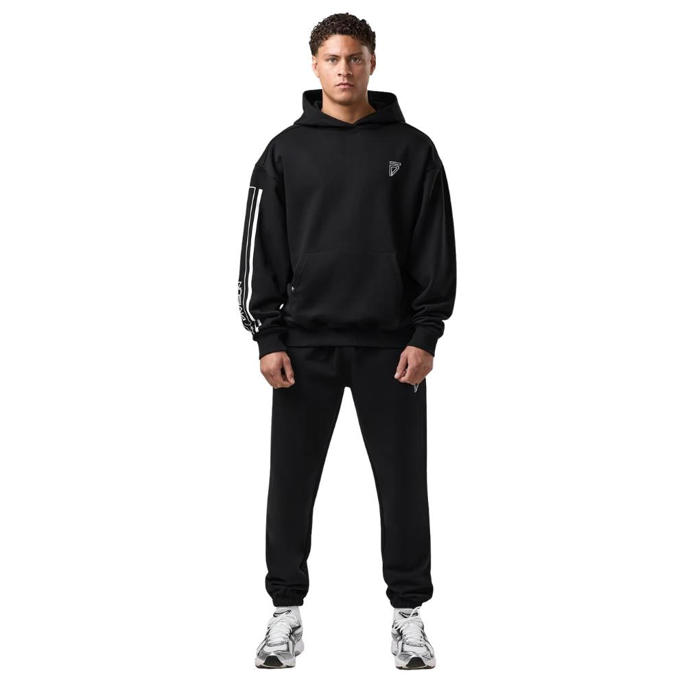 Gym King Fight Division Outline Hoodie - Black-Fight Equipment UK