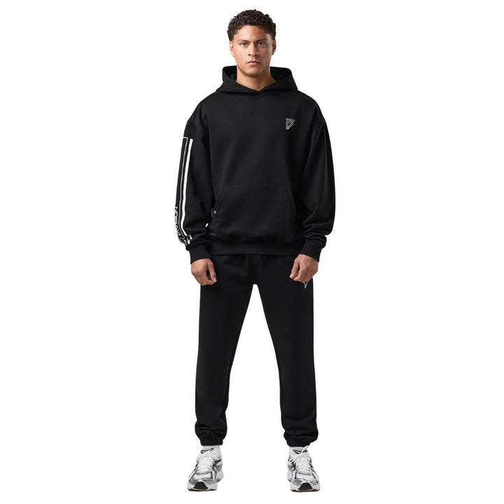 Gym King Fight Division Outline Hoodie - Black-Fight Equipment UK
