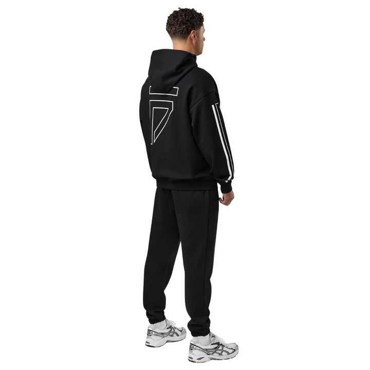 Gym King Fight Division Outline Hoodie - Black-Fight Equipment UK