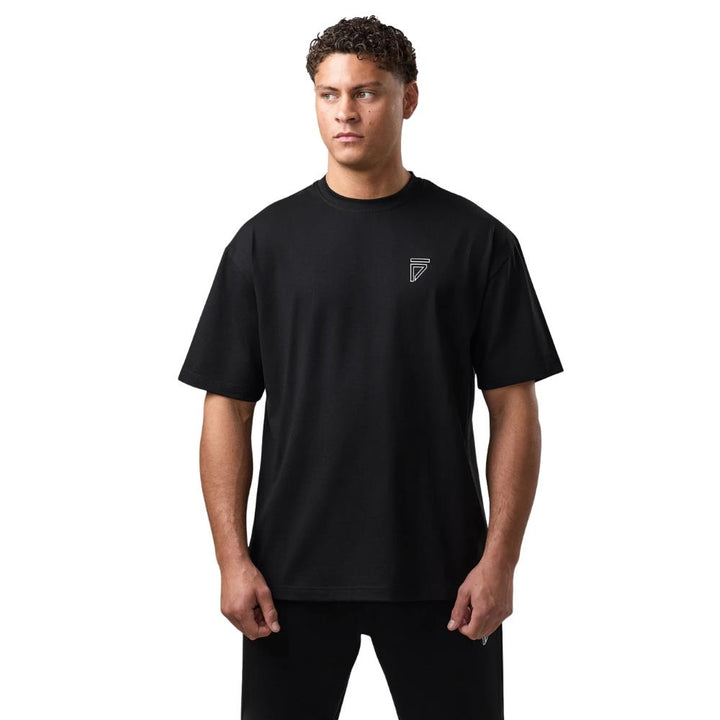 Gym King Fight Division Outline Tee - Black-Gym King