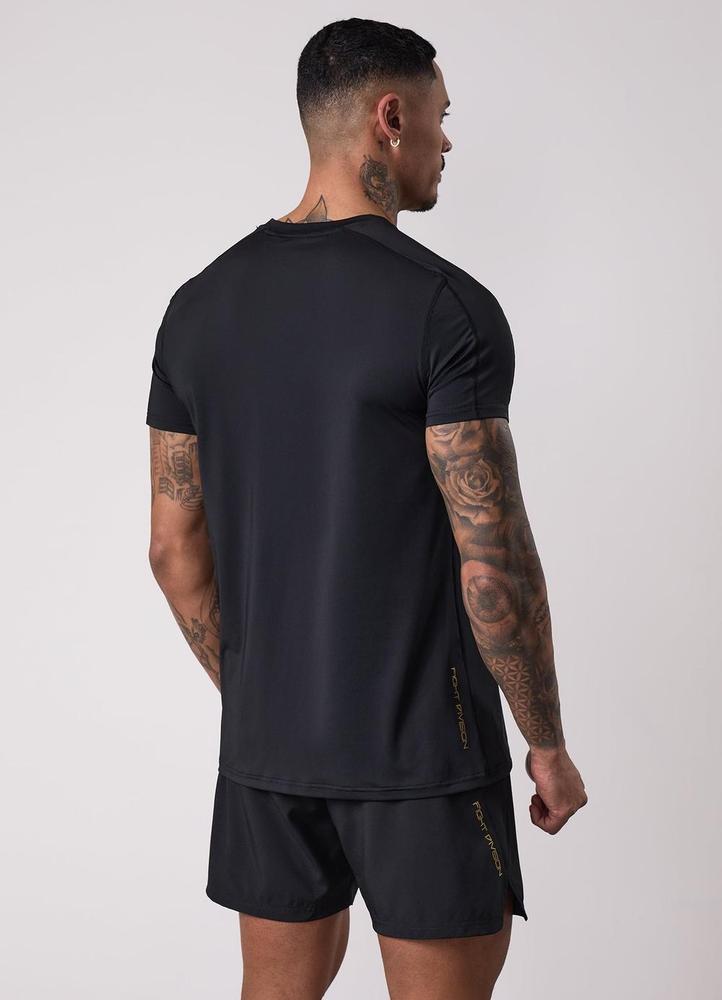 Gym King Fight Division Training Tee - Black/Gold-Gym King