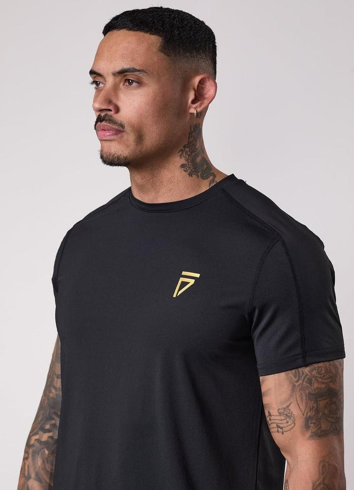 Gym King Fight Division Training Tee - Black/Gold-Gym King
