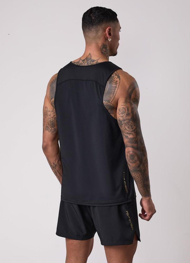 Gym King Fight Division Training Vest - Black/Gold