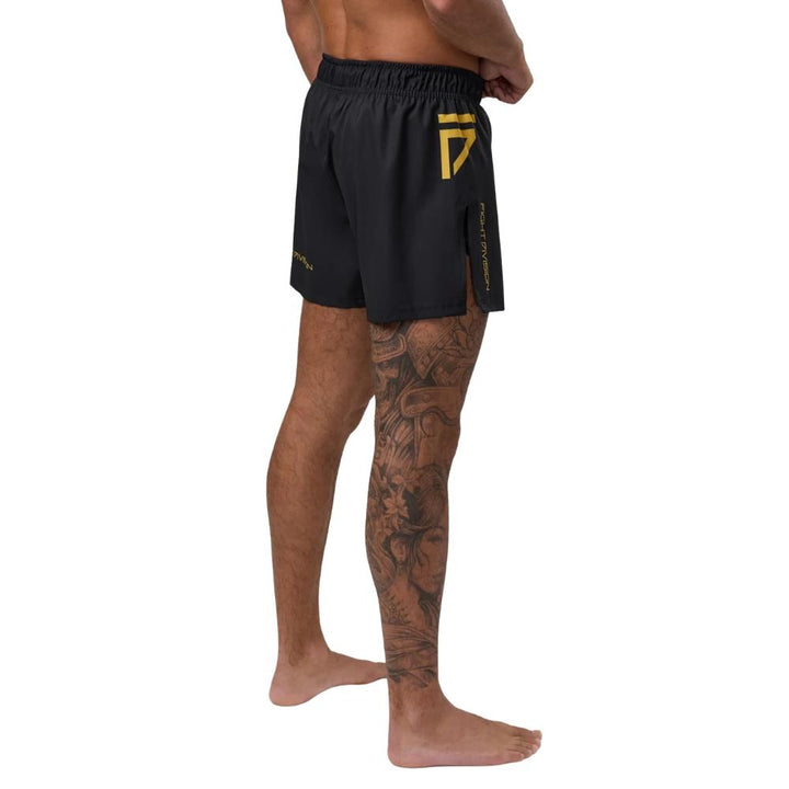 Gym King Sovereign MMA Hybrid Shorts - Black/Gold-Fight Equipment UK