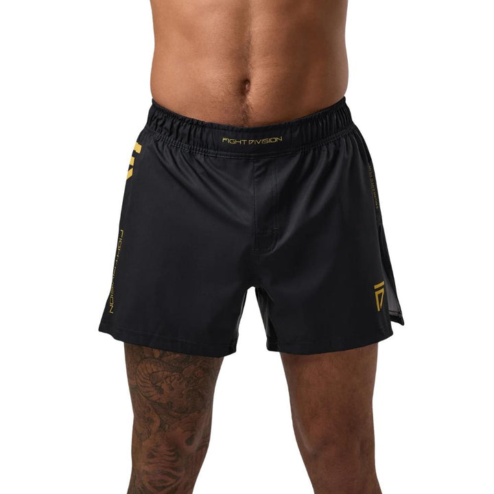 Gym King Sovereign MMA Hybrid Shorts - Black/Gold-Fight Equipment UK