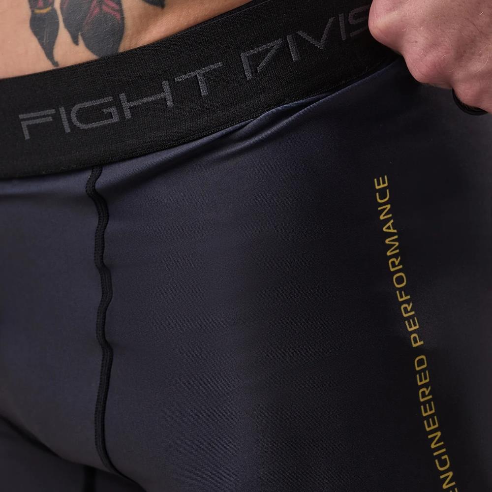Gym King Sovereign Vale Tudo Compression Short - Black/Gold-Fight Equipment UK