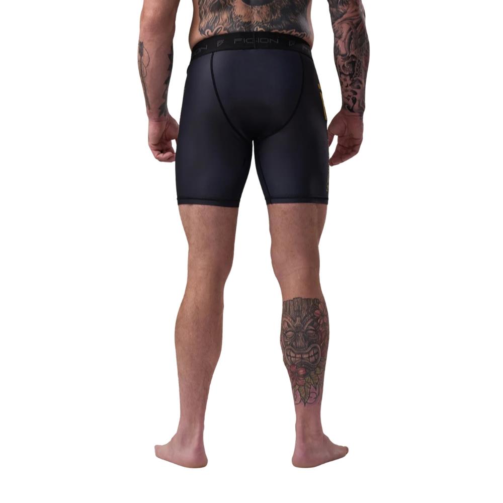 Gym King Sovereign Vale Tudo Compression Short - Black/Gold-Fight Equipment UK
