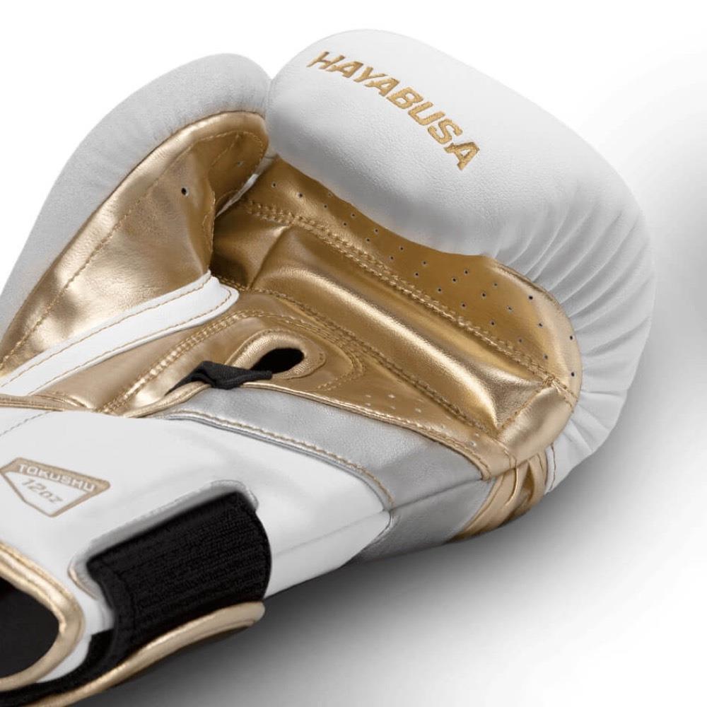 Hayabusa T3 Boxing Gloves - White/Gold-FEUK