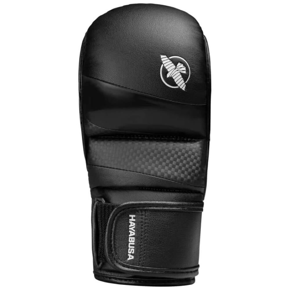 Hayabusa T3 7oz Hybrid MMA Sparing Gloves - Black/Black-FEUK