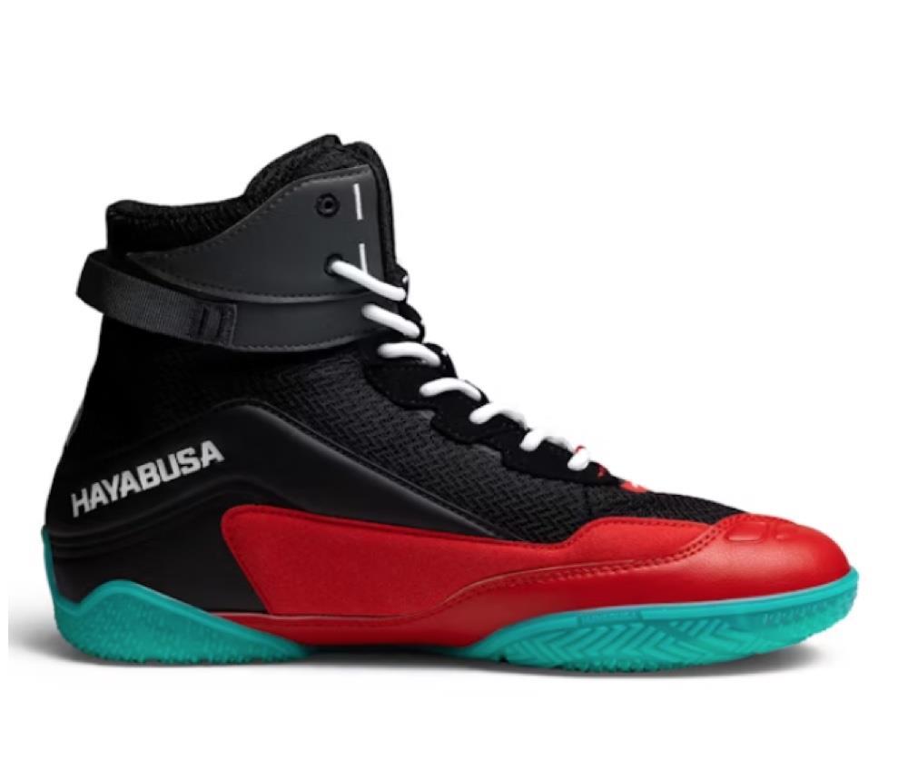 Hayabusa Talon Boxing Boots Black/Red Fight Equipment UK
