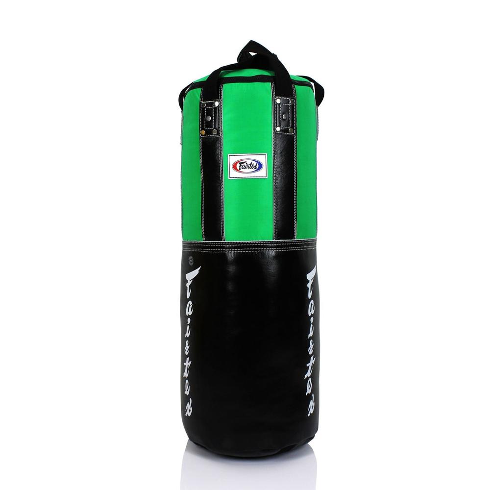 HB3 Fairtex Extra Large Leather Heavy Bag Black-Green (UN-FILLED)-Fairtex