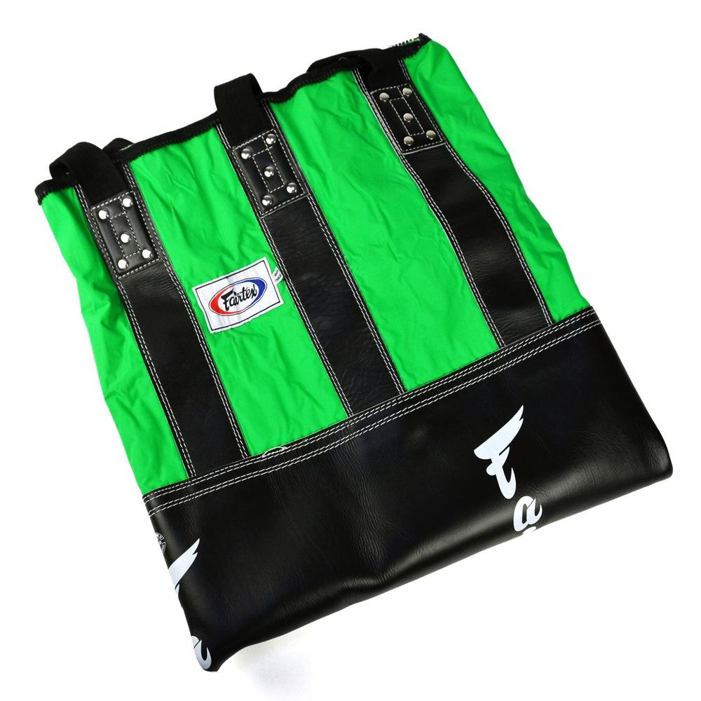 HB3 Fairtex Extra Large Leather Heavy Bag Black-Green (UN-FILLED)-Fairtex