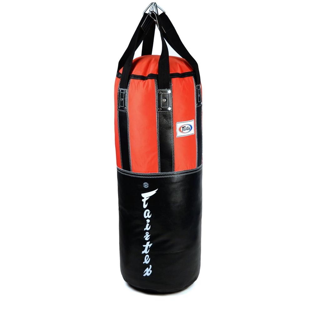 HB3 Fairtex Extra Large Leather Heavy Bag Black-Red (UN-FILLED)-Fairtex