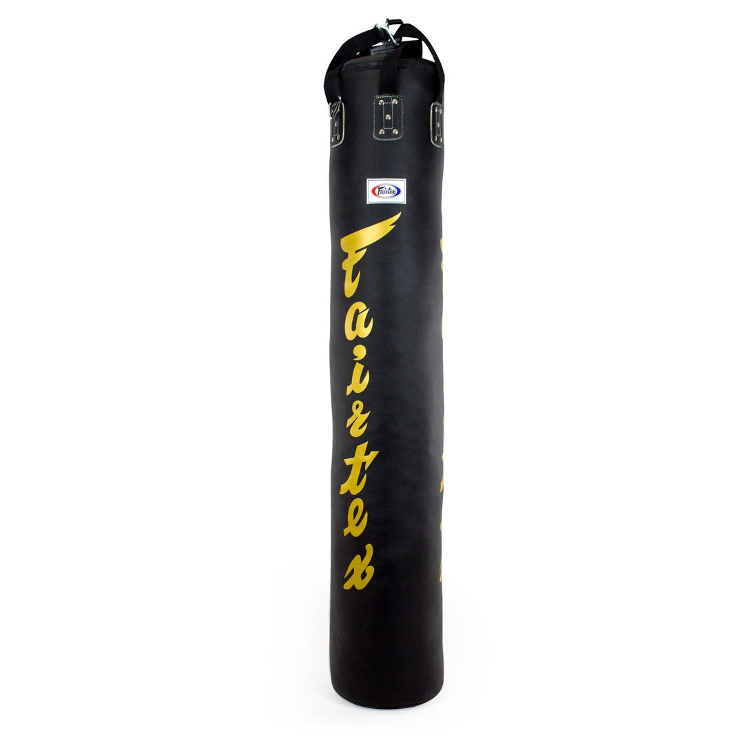 Fairtex HB6 6ft Muaythai Banana Bag - Black-Gold (FILLED)-Fairtex