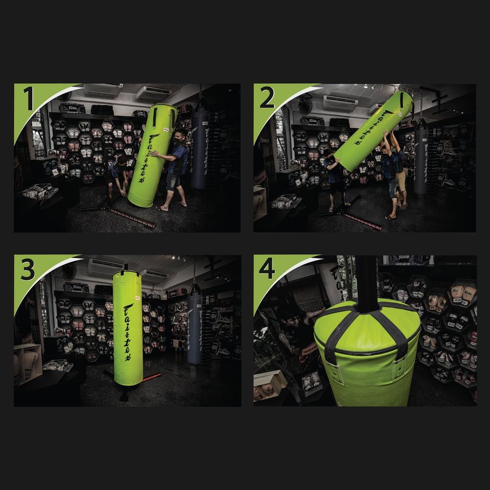HB7 Fairtex 7ft Pole Bag Black (UN-FILLED)-Fairtex