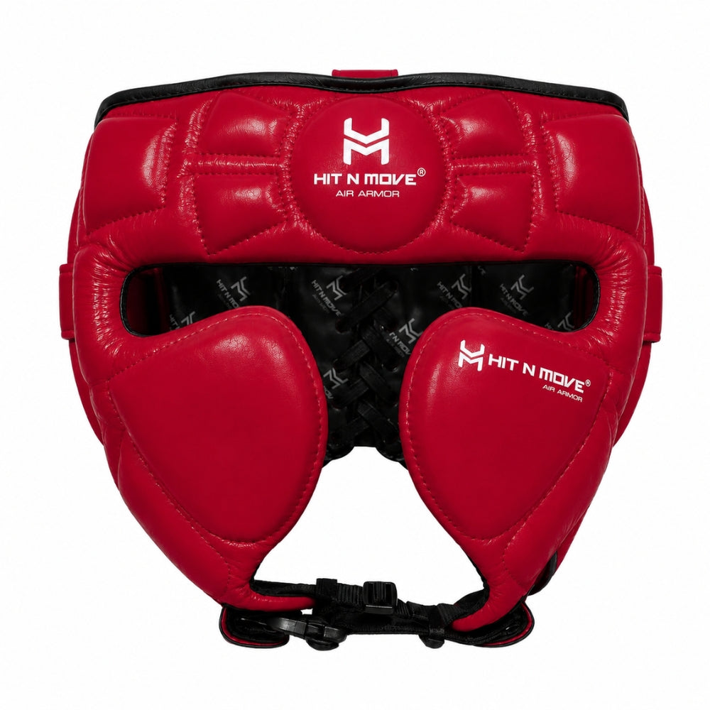 Hit N Move Air Armour Head Guard - Red-Hit N Move