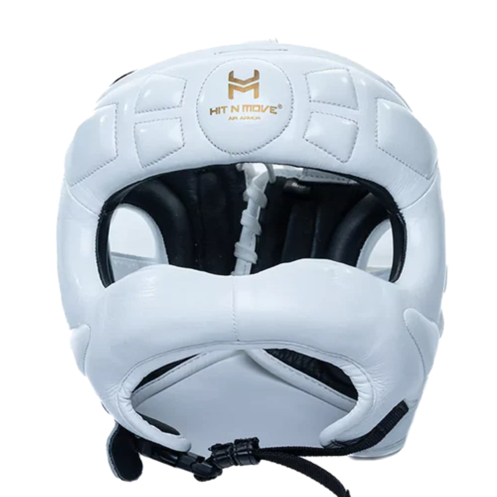 Hit N Move Nose Bar Head Guard - White-Hit N Move