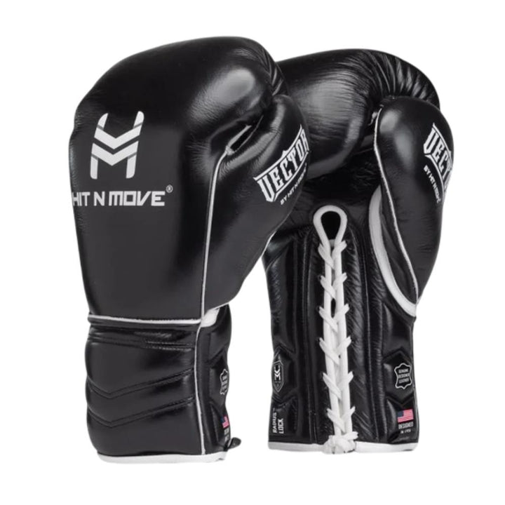 Hit N Move Vector Boxing Glove - Black-Hit N Move