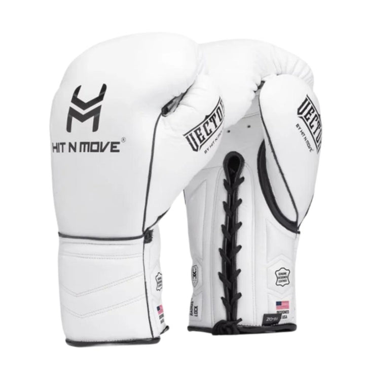 Hit N Move Vector Boxing Glove - White-Hit N Move