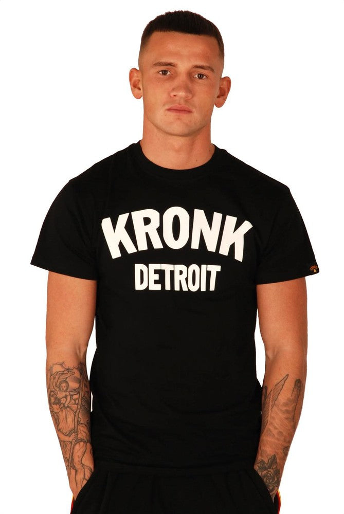 Kronk Detroit Appliqué T-Shirt - Black/White-Kronk