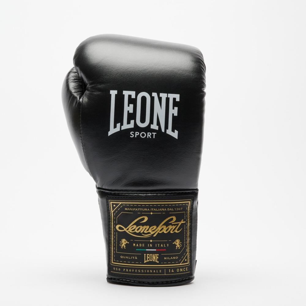 Leone Orlando Classico Lace Boxing Gloves - Black-Leone 1947