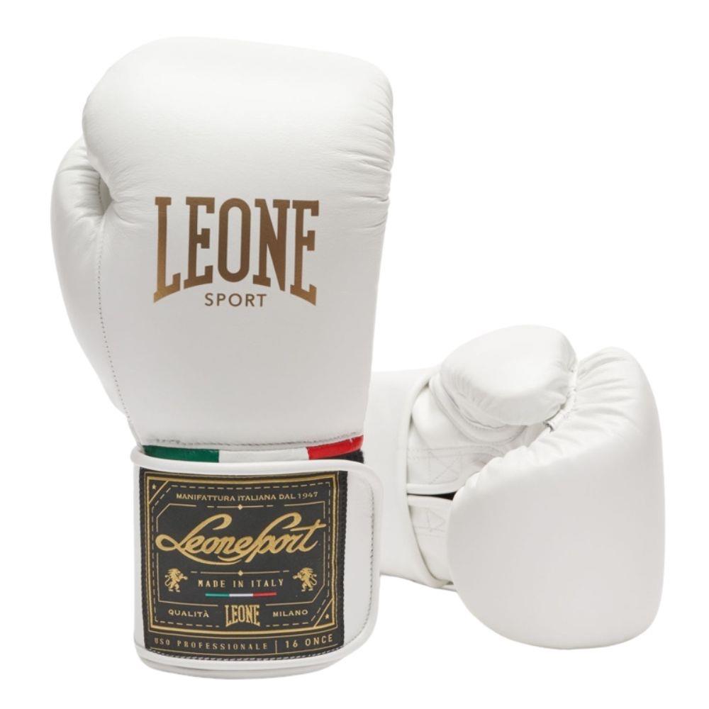 Leone Orlando Classico Tricolore Boxing Gloves - White-Leone 1947