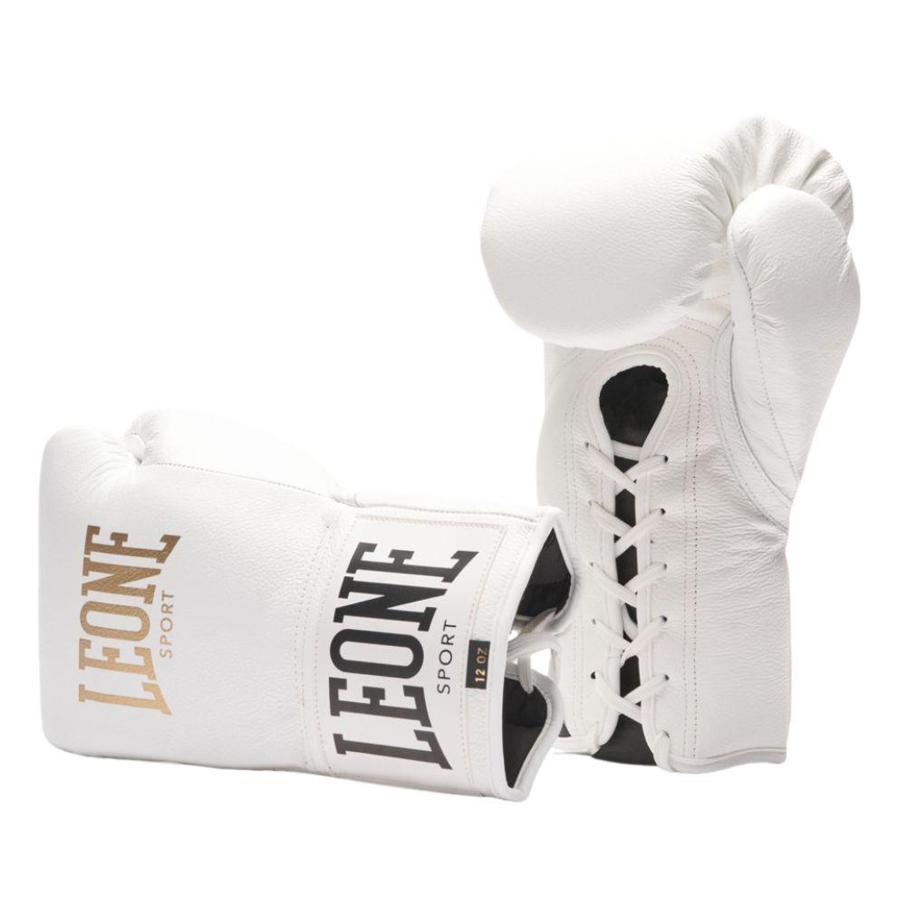 Leone Romeo Classico Lace Boxing Gloves - White-Leone 1947