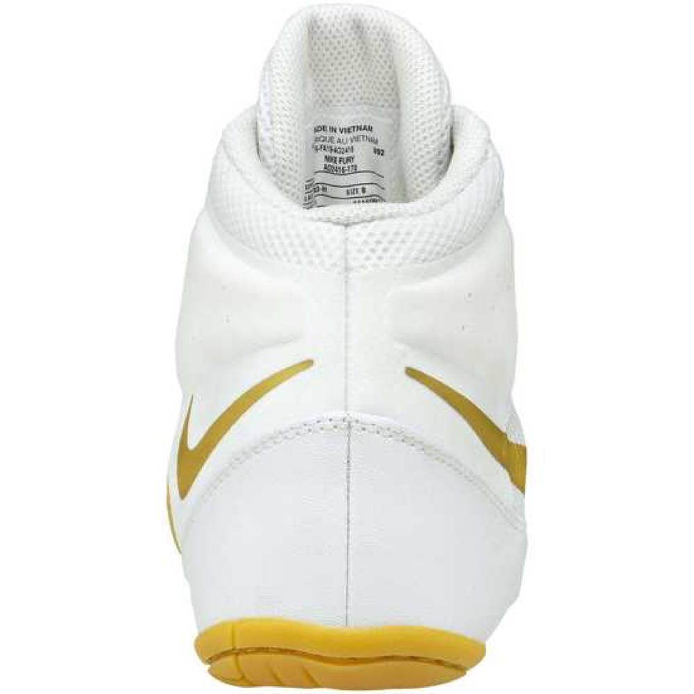 Nike Fury Wrestling Boots - White/Gold-FEUK