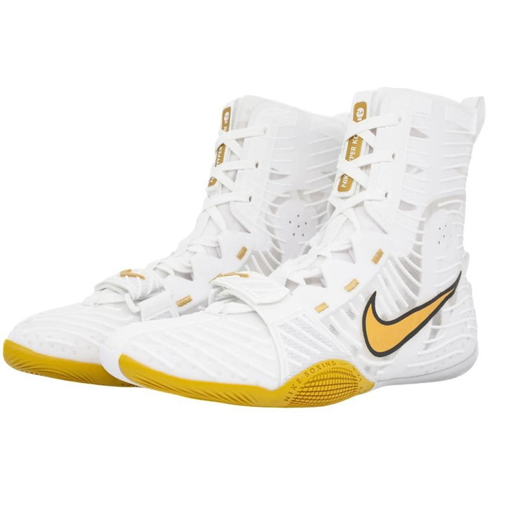 Nike Hyper KO 3 Boxing Boots - White/Gold-Nike