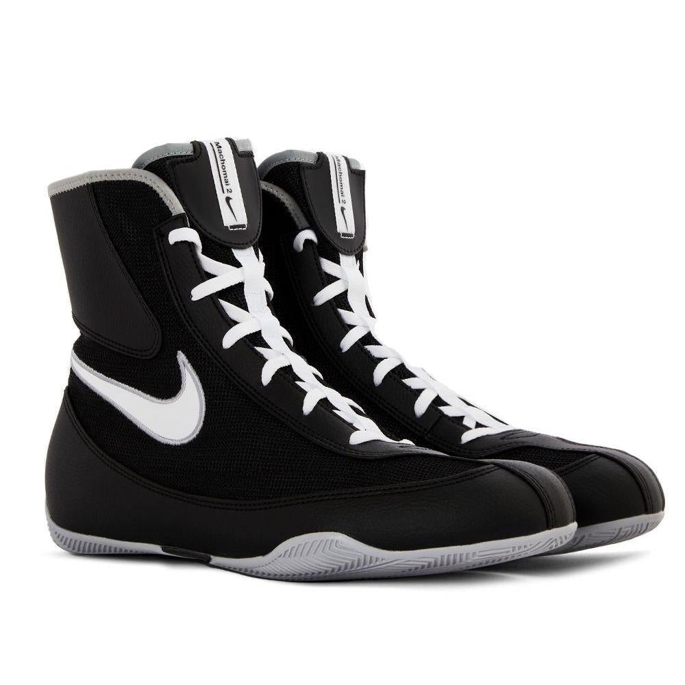 Nike Machomai 2 Boxing Boots - Black/White (Free Playerz Socks)-FEUK