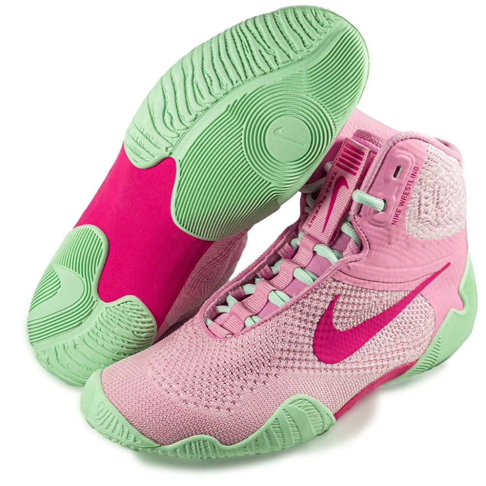 Nike Tawa Wrestling Boots - Pink/Arctic Green-Nike