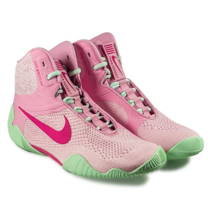 Nike Tawa Wrestling Boots - Pink/Arctic Green-Nike