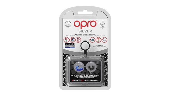 Opro Silver Self Fit Mouth Guard-FEUK