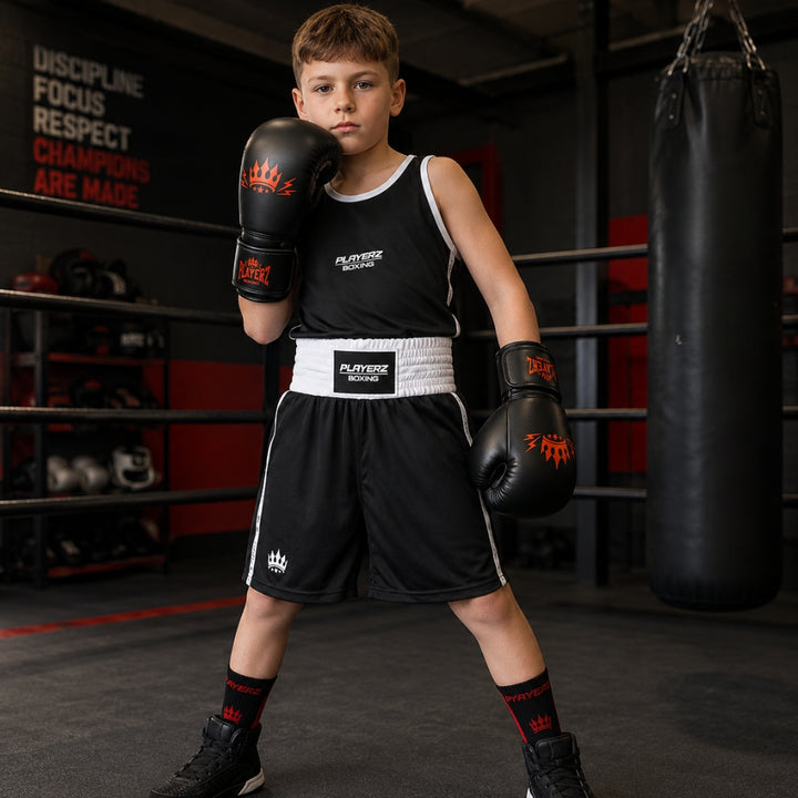 Playerz Boxing Set - Black-Playerz Boxing