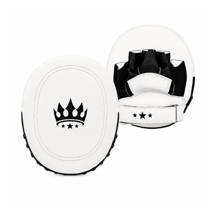 Playerz CoachTech Air Focus Pads - White-Playerz Boxing