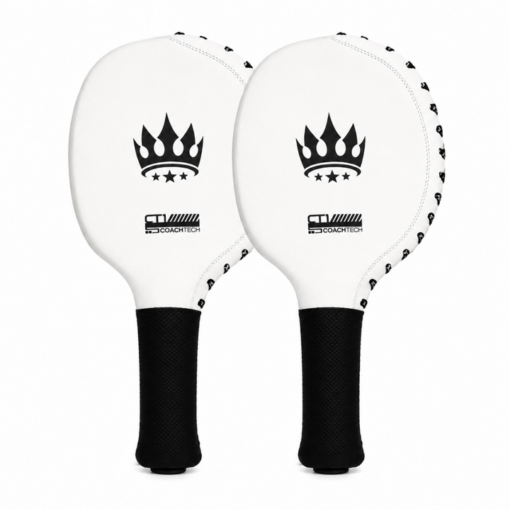 Playerz CoachTech Focus Paddles - White-Playerz Boxing
